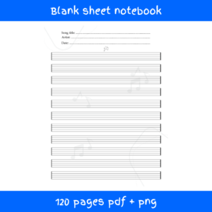 Blank sheet notebook