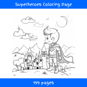 superheroes coloring page